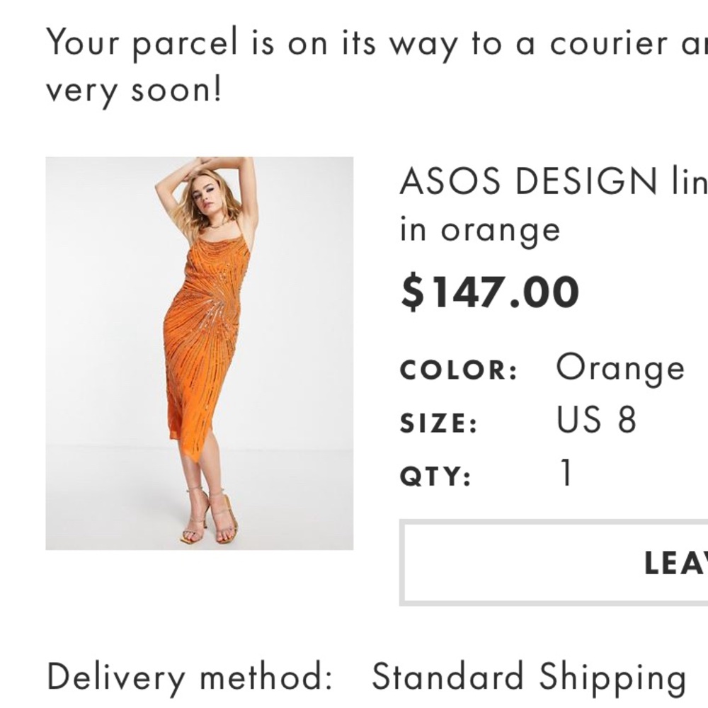 ASOS burnt orange embellished midi dress - Worn once - Picture 2 of 7